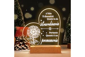 Merclix Regalo Amica Speciale Inspirational Lampada 3d Regalo Migliore Amica Luce Notturna Idee Regalo Donna Compleanno Per Figlia Sorella Moglie Mamma Nonna Natale