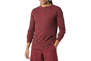 Amazon Essentials Hombre Camiseta Henley de Panal de Abeja de Manga Larga con Ajuste Normal
