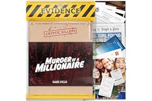 Cryptic Killers Unsolved murder mystery game - Cold Case Files Investigation Detective clues/evidence - Solve the crime - For individuals, date nights & party groups - Murder of a millionaire