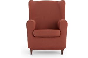 Eysa Ulises - Funda de sillón orejero elástica, color caldera, tela, Una Plaza