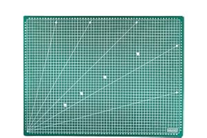 MAXKO Schneidematte A1 (90 x 60 cm), grün, Bastelunterlage schnittfest, selbstheilend, beidseitig bedruckt, metrische Einteilung - Schneideunterlage, Cutting Mat, Schreibtischunterlage