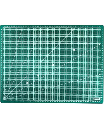 Tappetino Da Taglio Auto-Rigenerante A2 Blu | Bifacciale Con Griglie In Cm, Angoli E Goniometri - Foto 6