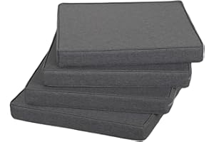 Gutekissen® poduszka na krzesła/ławki do domu i ogrodu poduszka na siedzisko poduszka ogrodowa poduszka na krzesło wiele kolorów FK5 (50x50, Antracyt, 1)