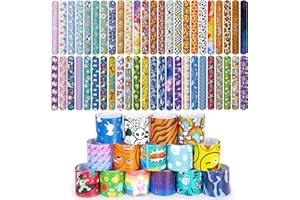 Koogel 96PCS Colorful Slap Bracelets for Kids, Party Bags & Party Favors