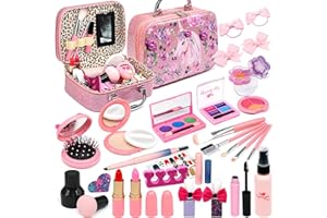 EVACOK Kinder Makeup Sets für Mädchen - Spielzeug Make up Set für Kleinkinder, Sicheres und Ungiftige Makeup Geschenk für 4 5 6 7 8 9 10 jährige Mädchen Weihnachts Geburtstags Geschenke