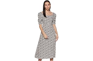 Harpa Women's Polyester A-Line Midi Dress