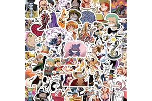 Canverlens ONE Piece Anime i fajne naklejki 60 sztuk | naklejki dla dorosłych, na samochód, laptop, butelki z wodą, naklejki dla nastolatków, urocze naklejki