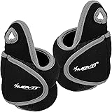 MOVIT Set di 2 bracciali per pesi in neoprene con asole per il pollice, 4 varianti 2x 0,5 kg - 2x 2,0 kg, 3 colori Pesi da co