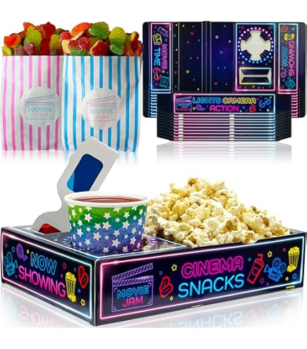 20 Secchielli Popcorn Carta - Rosso Bianco A Righe E Onde, 7x5x11.5 Cm Per Feste E Cinema - Foto 3