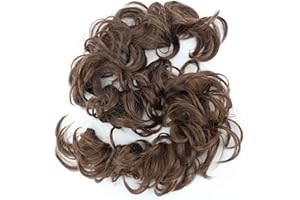 CAISHA by PRETTYSHOP XXL Posticcio Capelli Elastici Acconciature Da Sposa Voluminoso Riccio Chignon Miscela Marrone HW3