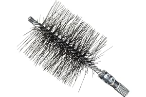 KOVOBLESK Ofenrohrbürste Drahtbürste Kaminbürste Heizkesselbürste Schornsteinbürste Kaminofenbürste Kaminbesen Rohrbürste eckig aus formstabilem Stahldraht Kaminkehrerqualität (30x80mm)