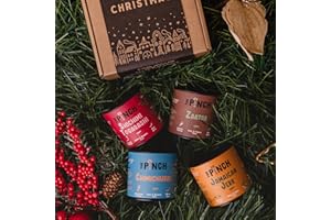 THE PINCH Coffret "Meilleures ventes" avec 4 épices naturelles les plus vendues - Sans additifs - Saveurs authentiques du monde entier - Idéal pour une cuisine saine et cadeau créatif pour les gourmands