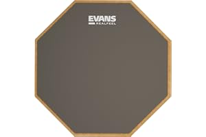 Evans RealFeel Drum Pad - Parche de Práctica para Batería - Goma de mascar, una cara, 12 pulgadas
