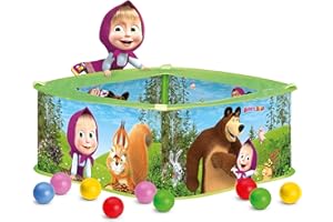 Mascha und der Bär- Piscina de Bolas de Colores, Multicolor (Bino & Mertens 16108)