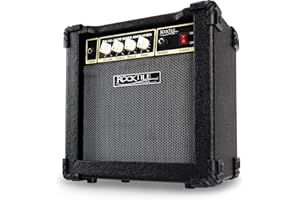 Rocktile BA-15 Jaco Basscombo (Amplificador Combo para bajo con 15 vatios, para Bajos Activos y pasivos, Altavoz de 6,5") Negro