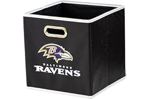 Franklin Sports NFL Aufbewahrungskörbe – zusammenklappbarer Würfelbehälter + Aufbewahrungskorb – NFL Büro, Schlafzimmer + Wohnzimmer Dekor – 27,9 x 27,9 cm