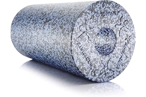 BODYMATE Rodillo miofascial con e-Book Libro electrónico I Dureza extradura | Gris-Azul/Negro | Diferentes Longitudes