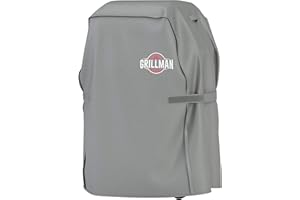 Grillman Funda Impermeable para Barbacoa, Color Canela Funda Protectora para Barbacoa Funda Impermeable para Barbacoa (76 cm, Gris)