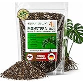 Garten Lux Soil for Monstera 4L Peat Free - 6-in-1 Sadness Mosquitoes | Substrate for Aroids | Coconut Earth, Perlite, Pine B