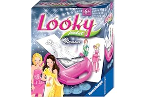 Ravensburger - Looky Pocket Glamour - Dessin de mode - Stylisme - Jeu créatif - Enfants dès 6 ans - 18623