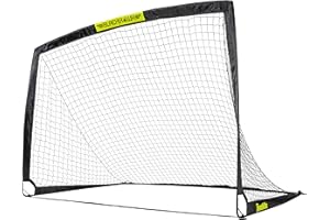Franklin Sports Blackhawk - Rete da calcio portatile per bambini, pieghevole, per interni ed esterni, 1,2 x 7,6 m, rosa