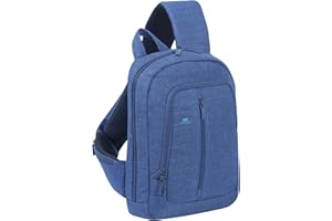 RivaCase® (Blue) 7529 Laptop Sling Backpack 13 3 Zaino Monospalla Per Fino A Unisex Adulto, 1