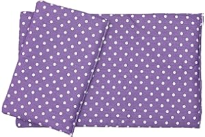 CuddlyZOO Dolls Teddy Quilt/Duvet Pillow Bedding Set Fits Up to 46cm 18" Doll Pram/Cot (Purple polka dots)