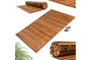 ‎DEUBA Deuba® Badematte Holz FSC®-zertifiziertes Akazienholz rutschfest Badvorleger Duschmatte Holzduschmatte Badezimmerteppich Dusch Vorleger Stabmuster