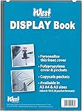 Westfolio Display Book Fixed A3, 10 Clear Plastic Pocket, For Presentation, File Holder, Documents, Certificates, Recipe, For School, Art Class, University, College, Homework, Projects