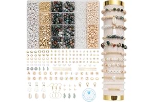 LEUYUEE Perline Per Braccialetti Kit Fai Da Te Kit per la creazione di gioielli pietre preziose naturali per Gioielli Braccialetti Collane Orecchini