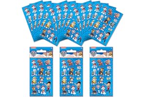 Paper Projects Paw Patrol Party Bag Sticker Bundle (18 Sheets) | Perfect for Children’s Parties and Stocking Fillers | Can be Used for Decoration and Scrapbooking, Blue, 12.5cm x 7.5cm