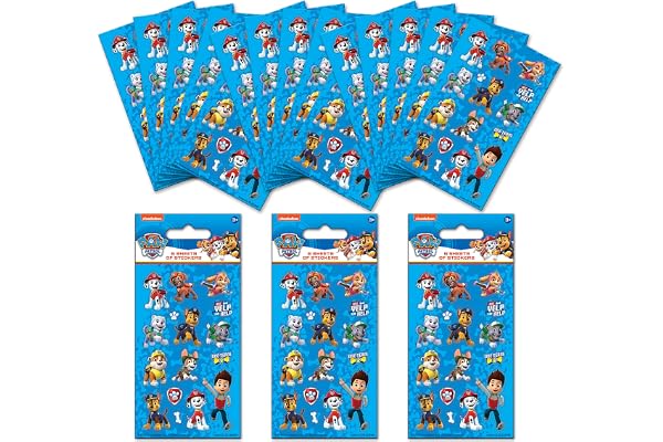 Paper Projects 01.70.24.073 Paw Patrol party väska klistermärke paket (18 ark)