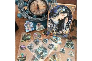 ARPAPER Adesivi Scrapbooking Kit 20 Fogli|140Pz Adesivi magici Scrapbooking Stickers Aesthetic Decorativi per Bullet Journal Album di Ritagli Calendari eAlbum Scrapbooking Accessori(Magic Manual 4)