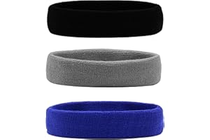 ‎HANERDUN HANERDUN Sport Stirnband Damen Herren Schweißbänder Kopf Stirn Frottee Kopfband Sport für Laufen Fahrrad Joggen Tennis Fußball