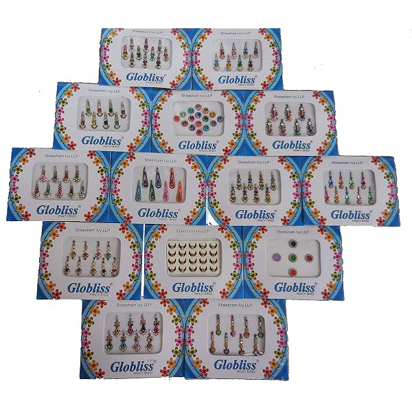 6 Stück Bindi-Paket – Mehrfarbige Tattoo-Sticker Für Stirn, Tikka & Verzierungen