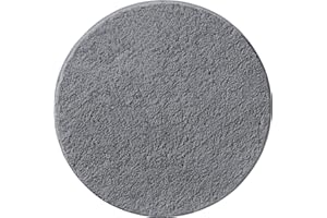 ‎ERWIN MÜLLER Erwin Müller Badematte, Badteppich, Badvorleger Rhodos Uni rutschhemmend anthrazit Größe rund: 90 cm Ø - ultraweich, extrem saugfähig, flusenarm