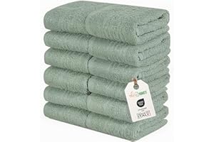 nice homeit Lot de 12 Serviettes Mini Serviettes 30 x 30 cm - Serviettes Visage et invités 100% Coton filé à Anneau - pour Mains, bébés, Maquillage, Cuisine, Maison et Voyage. Légères, Douces