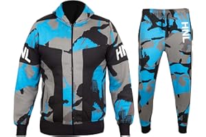 GUBA® Boys Tracksuit Bottoms, Camouflage HNL Hoodie and Joggers, Sportswear, Sweatshirt Pants Boys' Tracksuits Trousers, Kids Tracksuit Full Set for Peripatetic, Jogging Bottoms 5-13 Years