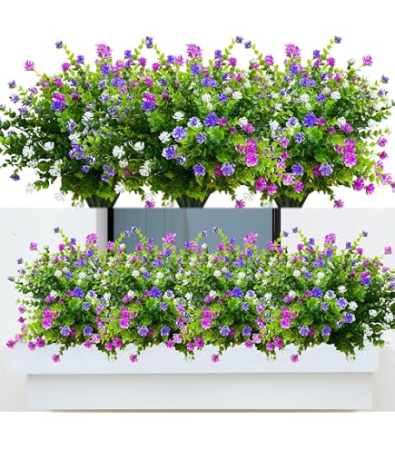 HBell 12 knstliche Pflanzen,Kunststoffstrucher,UV-bestndig,knstliche  Outdoor-Pflanzen,Kunststoffstrucher fr  Bauernhaus,Haus,Garten,Hochzeit,Innen- und Auenbereich,Dekoration (grn) :  Amazon.de: Kche, Haushalt & Wohnen