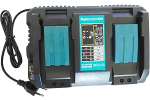 4A DC18RD Dual Port ersätter Makita laddare dubbel laddare snabbladdare för 14,4 V-18 V 110 V~240 V Makita Liion batteri BL18