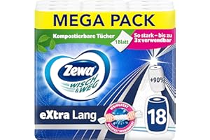 ‎ZEWA Zewa Wisch&Weg extra lang Original, Mega Pack, 9 Packungen