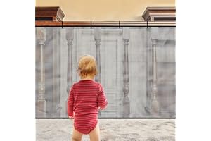 SUNSHINE SMILE Treppen Schutznetz, 300x77cm Treppengeländer Sicherheitsnetz,Sicherheitsnetz,Safety Net,Baby Balkonnetz,Treppe Geländer Zaun Mesh,Sicherheitsnetz für Kinder,schutznetz treppe,für Babys und Haustiere