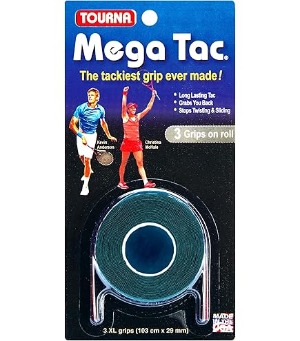 Tourna Padel Mega Tac Black 3Pack Black | SQUASH \ Accessories