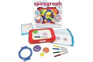 Silverlit - SPIROGRAPH Junior - Loisirs créatifs - Set d'activités - 80 options de réalisation - Comprend 4 roues classiques Spirograph - Créer des figures géométriques - A partir de 3 ans.