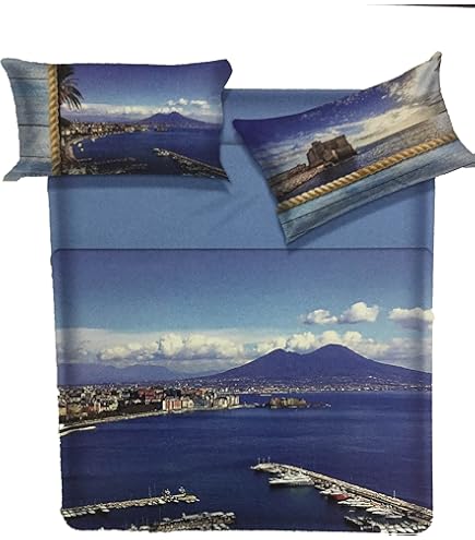 Lenzuola Ufficiali SSC Napoli Matrimoniali | 100% Cotone P550 - Azzurro - Foto 6