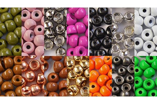 25 x billes TUNGSTENE 4 mm (0,45g) COULEUR AU CHOIX pour montage de mouche de pêche