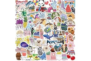 SUN AWESOME 100 pezzi adesivi stickers vinile aesthetic scrapbooking vintage per computer pc portatile bicicletta frigorifero kindle cute pattern1