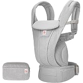 Omni Deluxe Mesh (Pearl Grey) , 4 Farklı Taşıma Pozisyonlu Ergonomik Kanguru, 0-4 Yaş Yeni Doğan