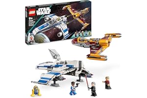 LEGO Star Wars New Republic E-Wing vs. Shin Hati's Starfighter Ahsoka Serie Set met 2 Speelgoed Voertuigen, Droid figuur, 4 Minifiguren en 2 Lichtzwaarden, Cadeau voor Jongens en Meisjes 75364