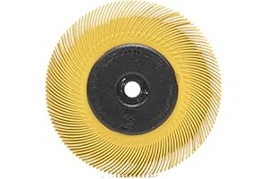 3M Scotch-Brite Radial Bristle Brush BB-ZB mit Kunststoff-Flansch, gelb, 152,4 mm x 12,7 mm x 25,4 mm, P80, Typ C